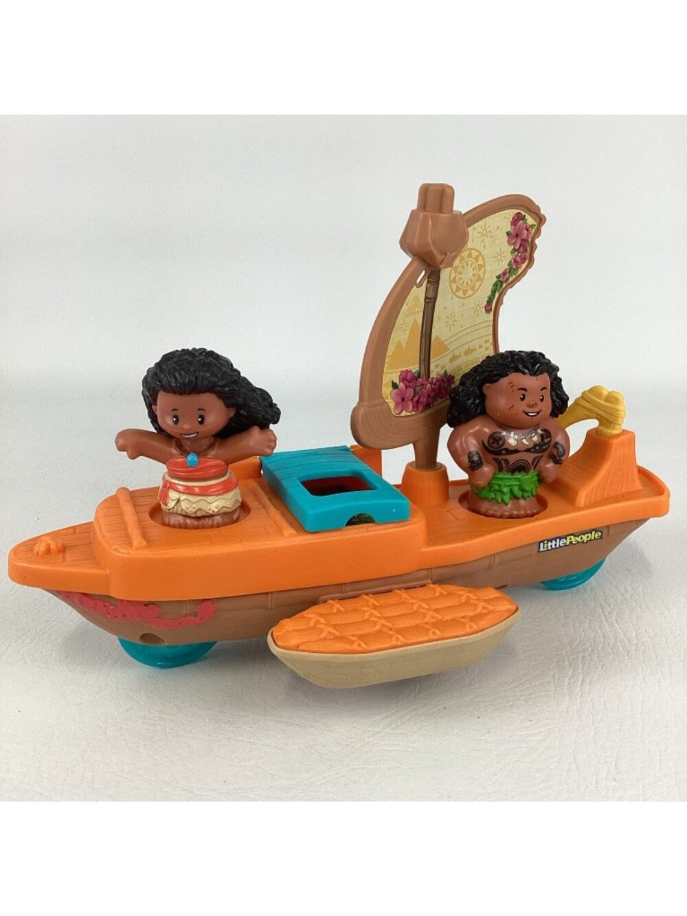 Fisher Price Little People Disney Princess Moana Maui Wave Rider Canoe Figure